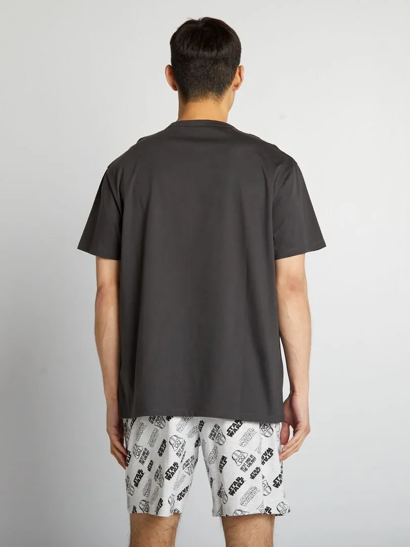 PIJAMA CORTO 'STAR WARS' DE PUNTO  2 PIEZAS  GRIS