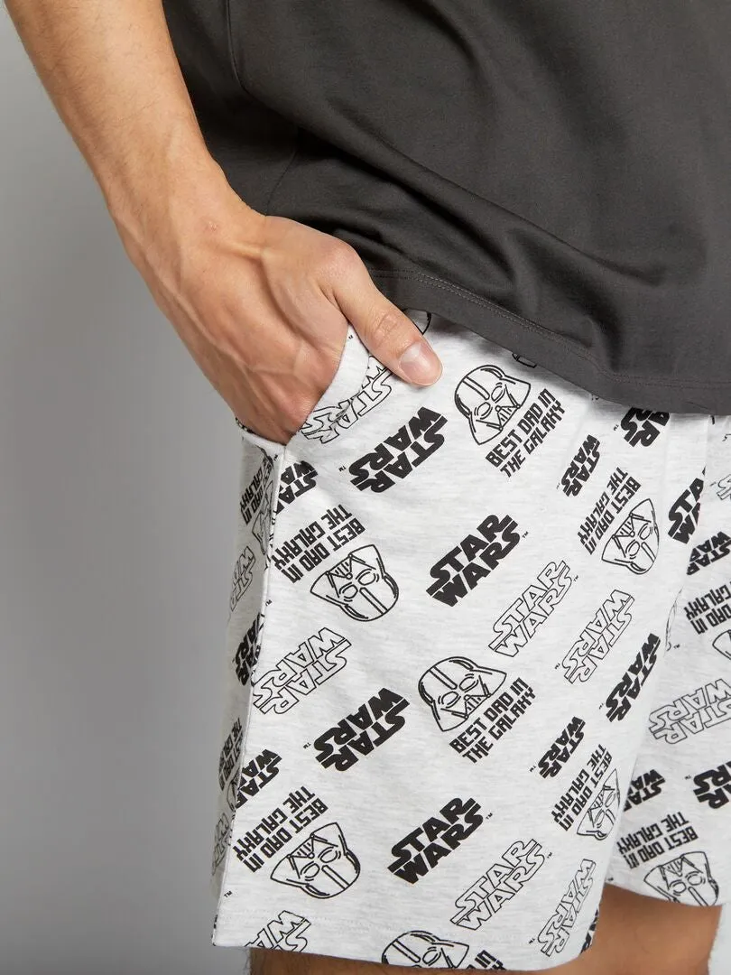 PIJAMA CORTO 'STAR WARS' DE PUNTO  2 PIEZAS  GRIS