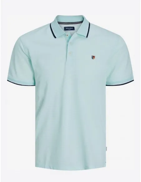 POLO JACK & JONES AZUL LOGO PEQUEñO  ECOOL
