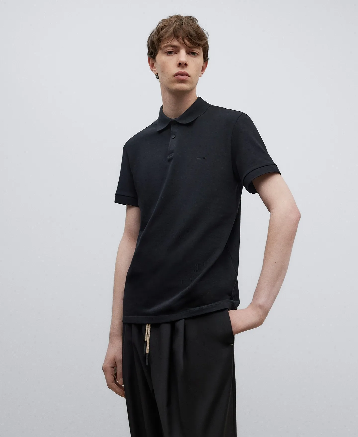 Polo piqué en algodón hombre