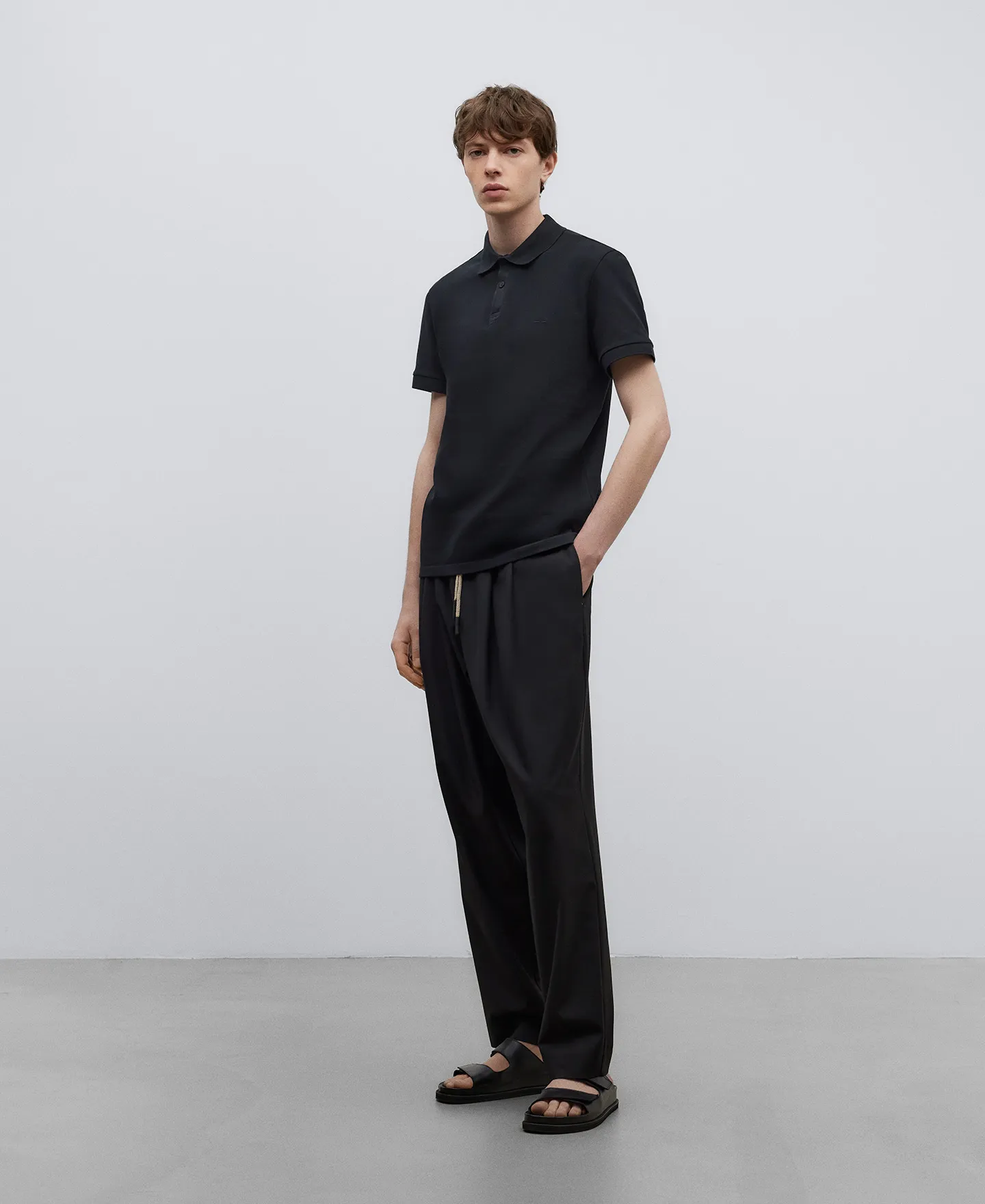 Polo piqué en algodón hombre