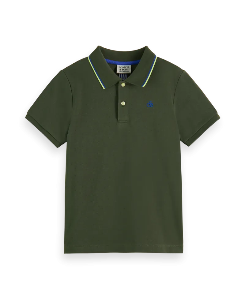 Polo Piqué Niño SCOTCH AND SODA Seaweed Green