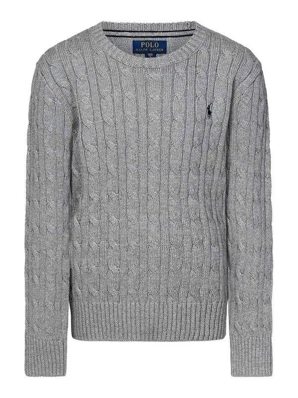 POLO RALPH LAUREN SUéTER CUELLO REDONDO  GRIS