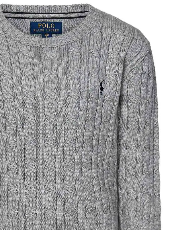 POLO RALPH LAUREN SUéTER CUELLO REDONDO  GRIS