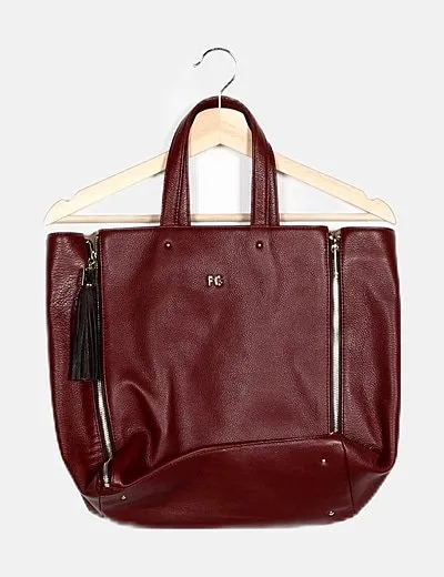Purificación García Bolso shopper granate