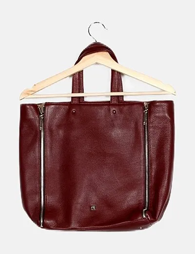 Purificación García Bolso shopper granate