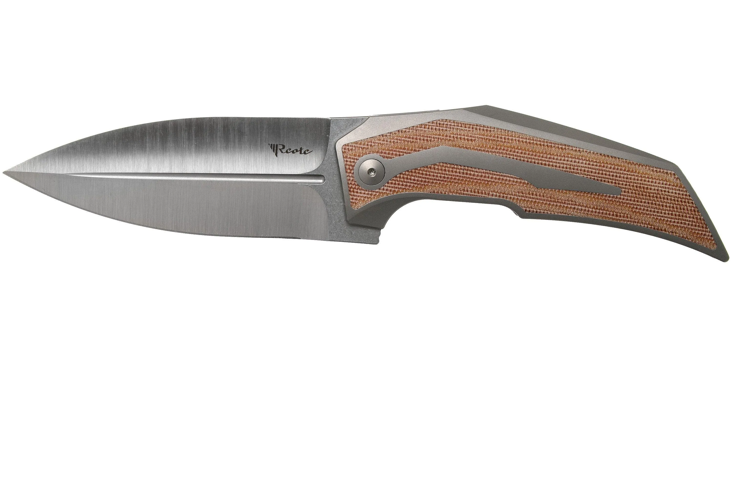 Reate T4000 Brown Micarta navaja, Tashi Bharucha Design
