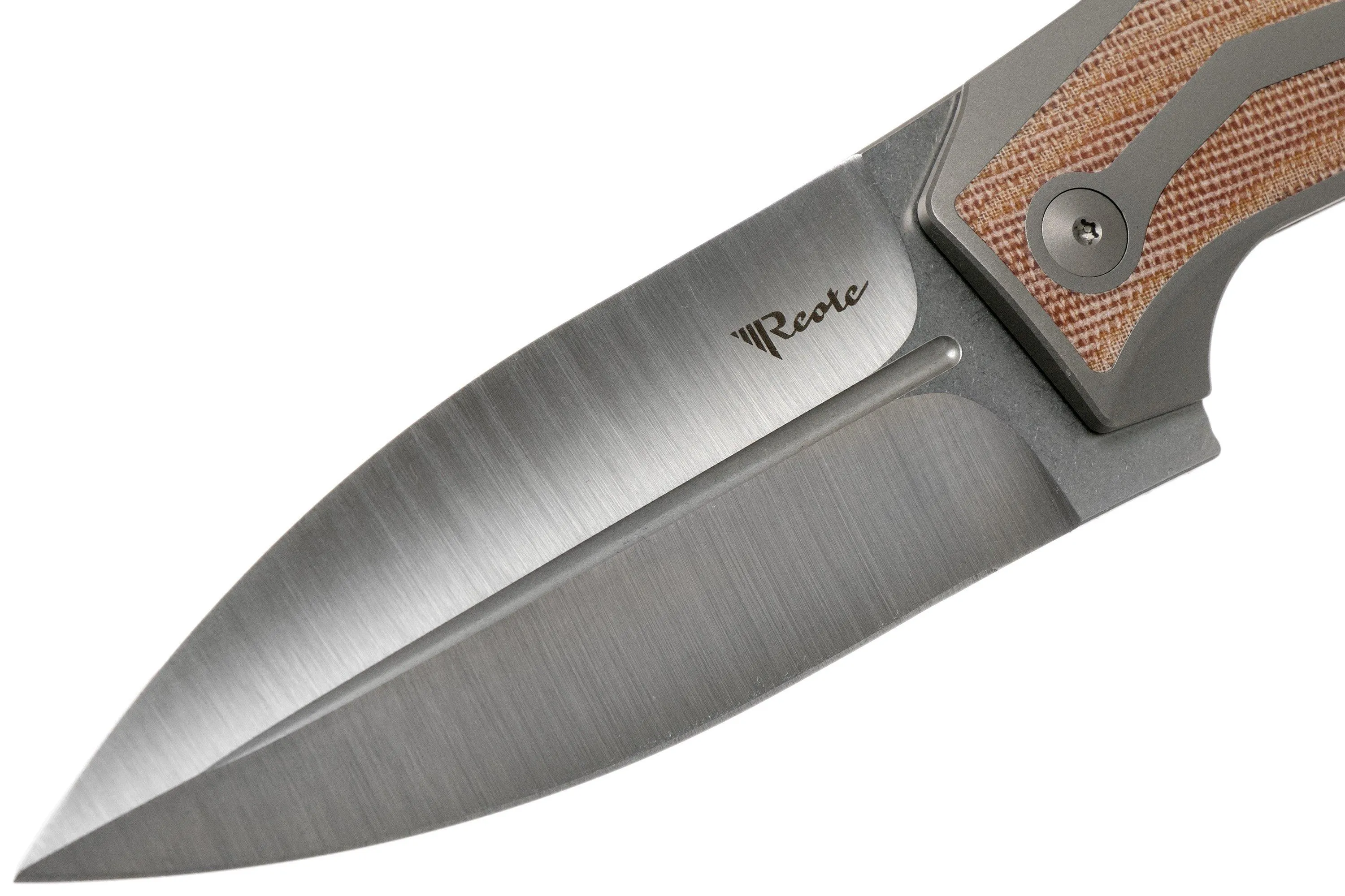 Reate T4000 Brown Micarta navaja, Tashi Bharucha Design