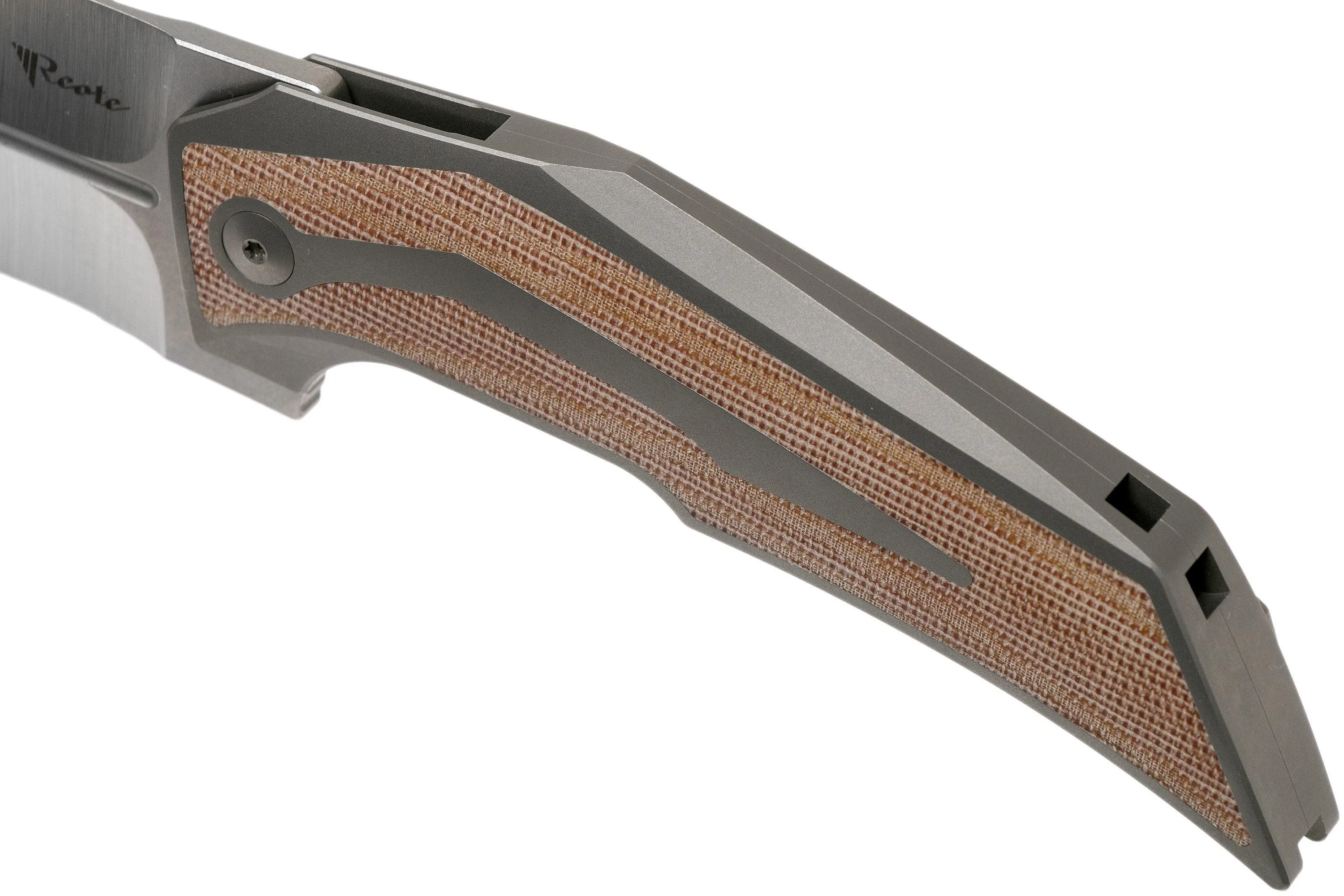 Reate T4000 Brown Micarta navaja, Tashi Bharucha Design