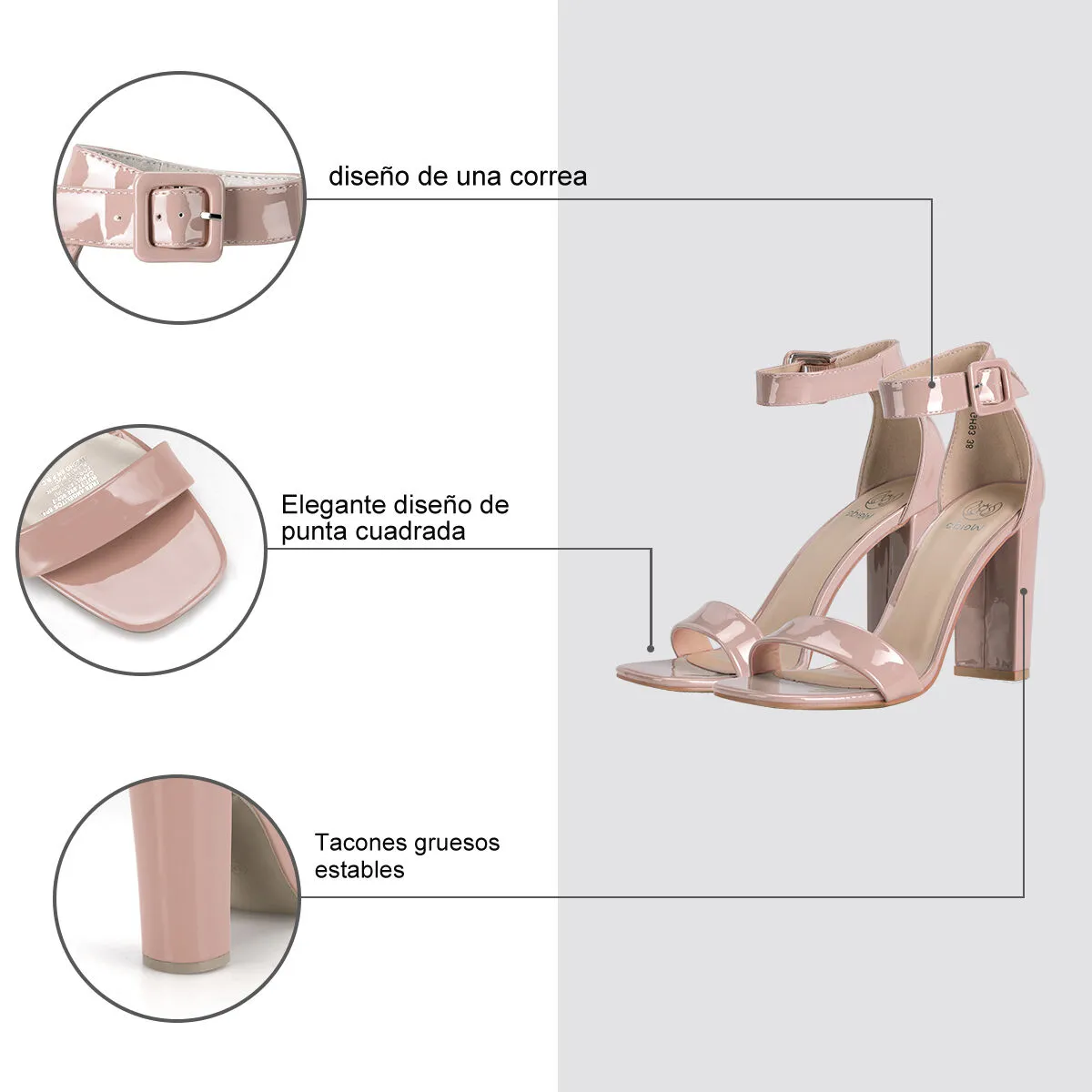 Sandalias Blaica Rosado Weide