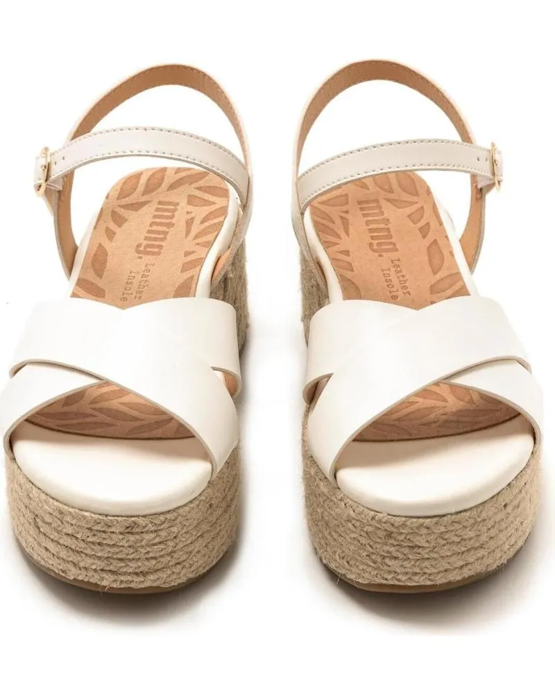 Sandalias de Mujer MTNG SANDALIAS DE BLOQUE DE MUJER 51924 SANDALIAS DE MUJER BLANCO