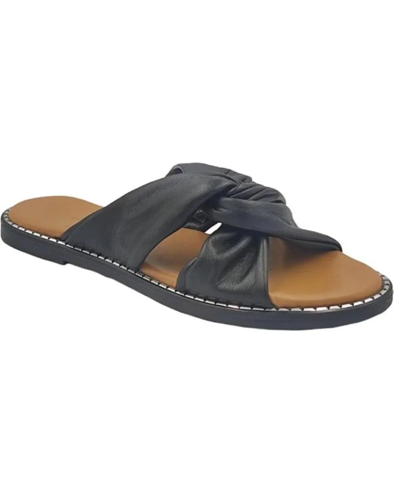 Sandalias de Mujer y Niña EPOCHE XI SANDALIA PLANA CRUZADA 704 NEGRO