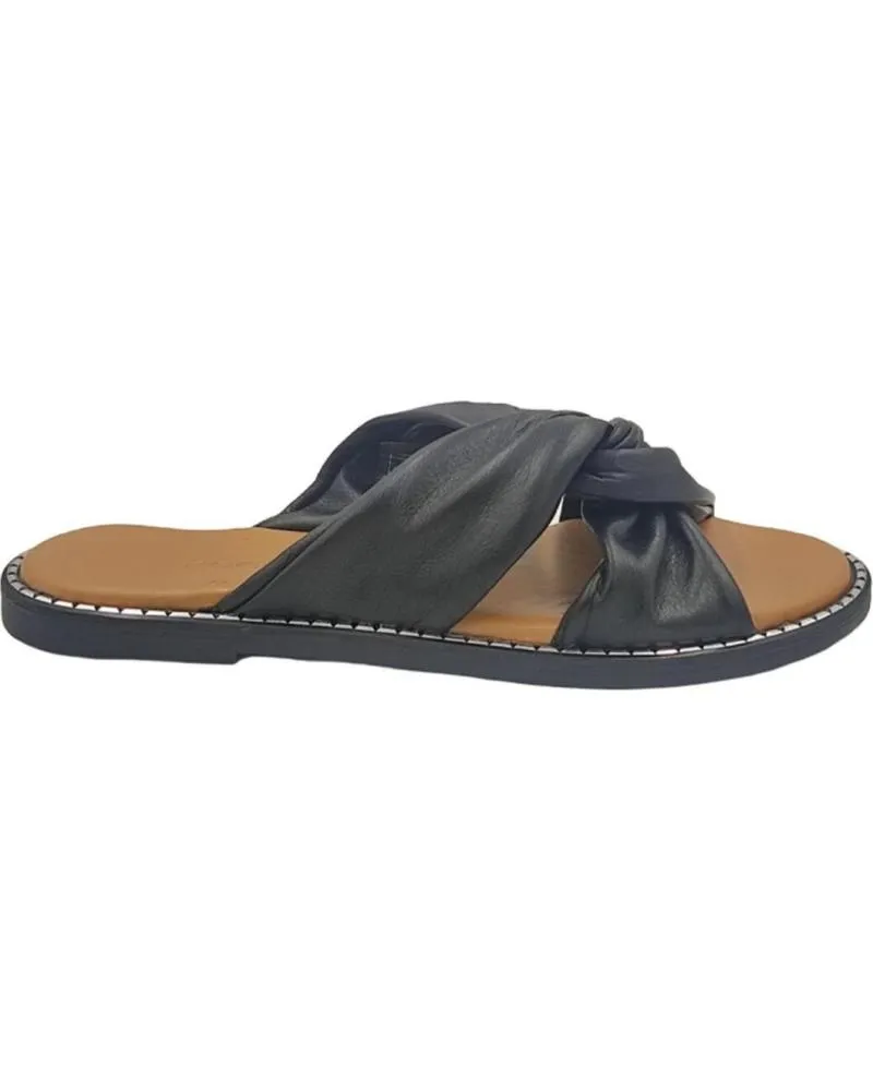 Sandalias de Mujer y Niña EPOCHE XI SANDALIA PLANA CRUZADA 704 NEGRO
