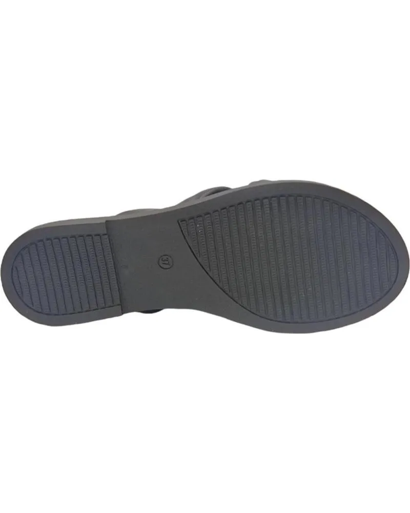Sandalias de Mujer y Niña EPOCHE XI SANDALIA PLANA CRUZADA 704 NEGRO