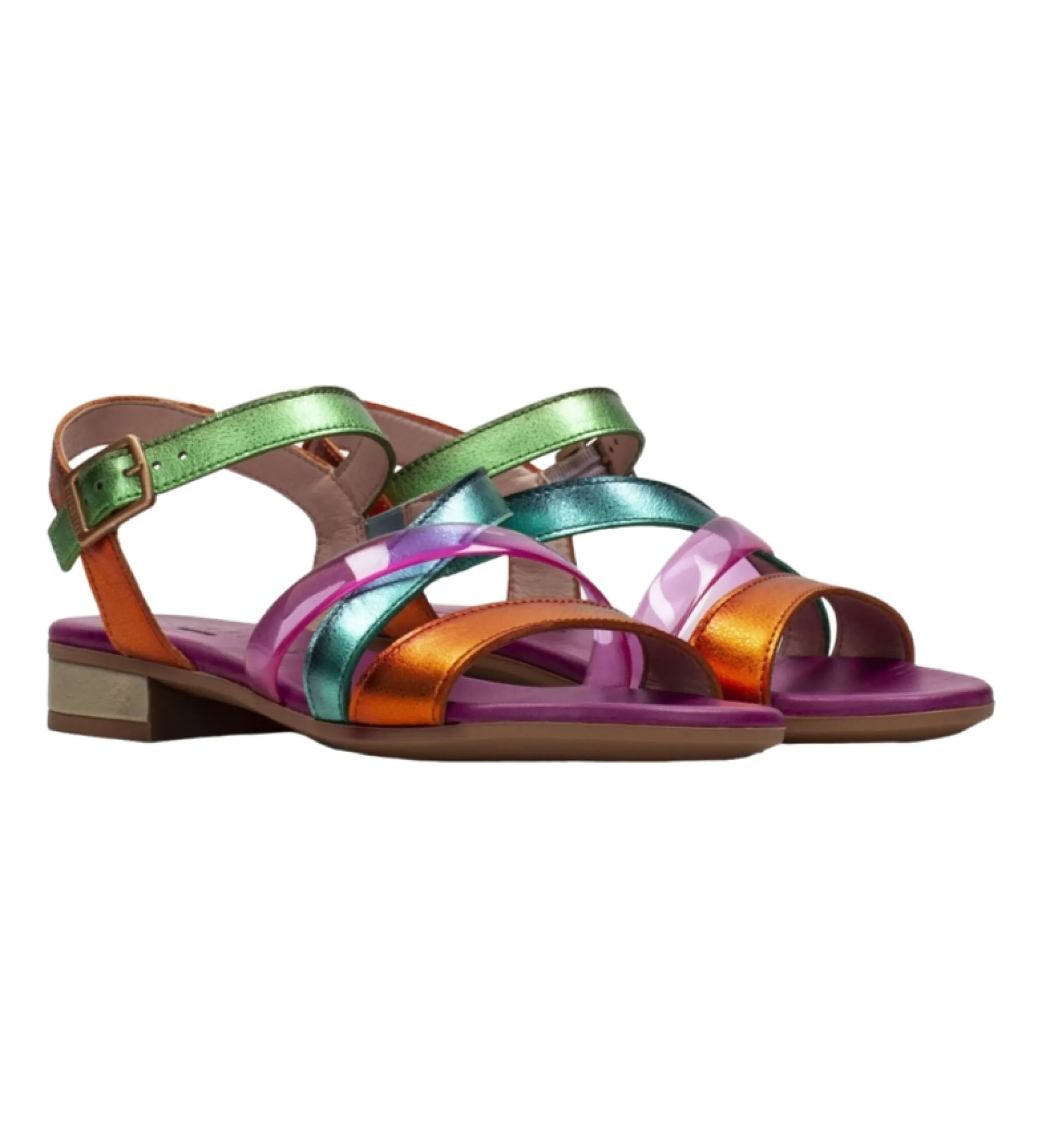 Sandalias de piel Lena multicolor