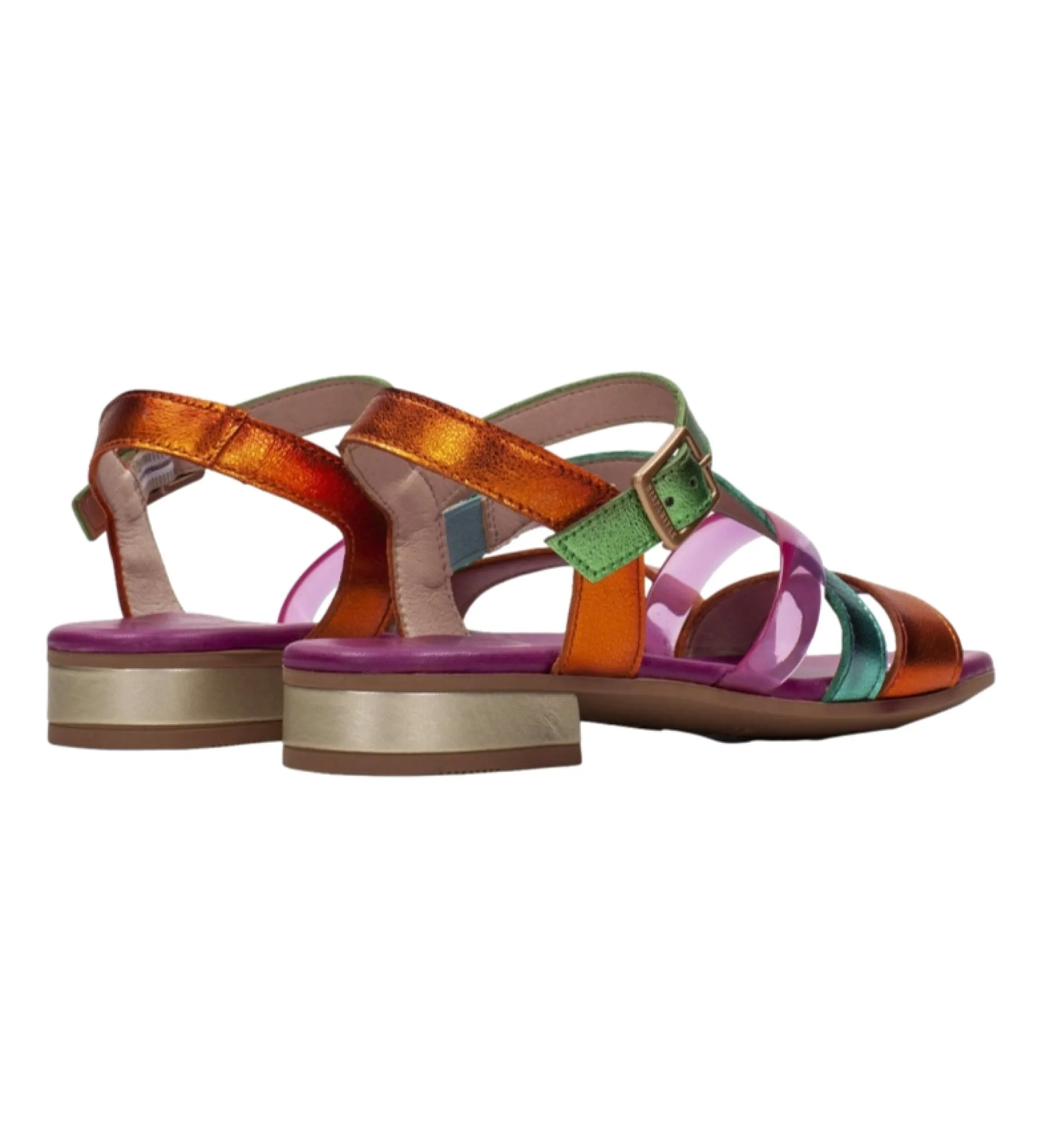 Sandalias de piel Lena multicolor