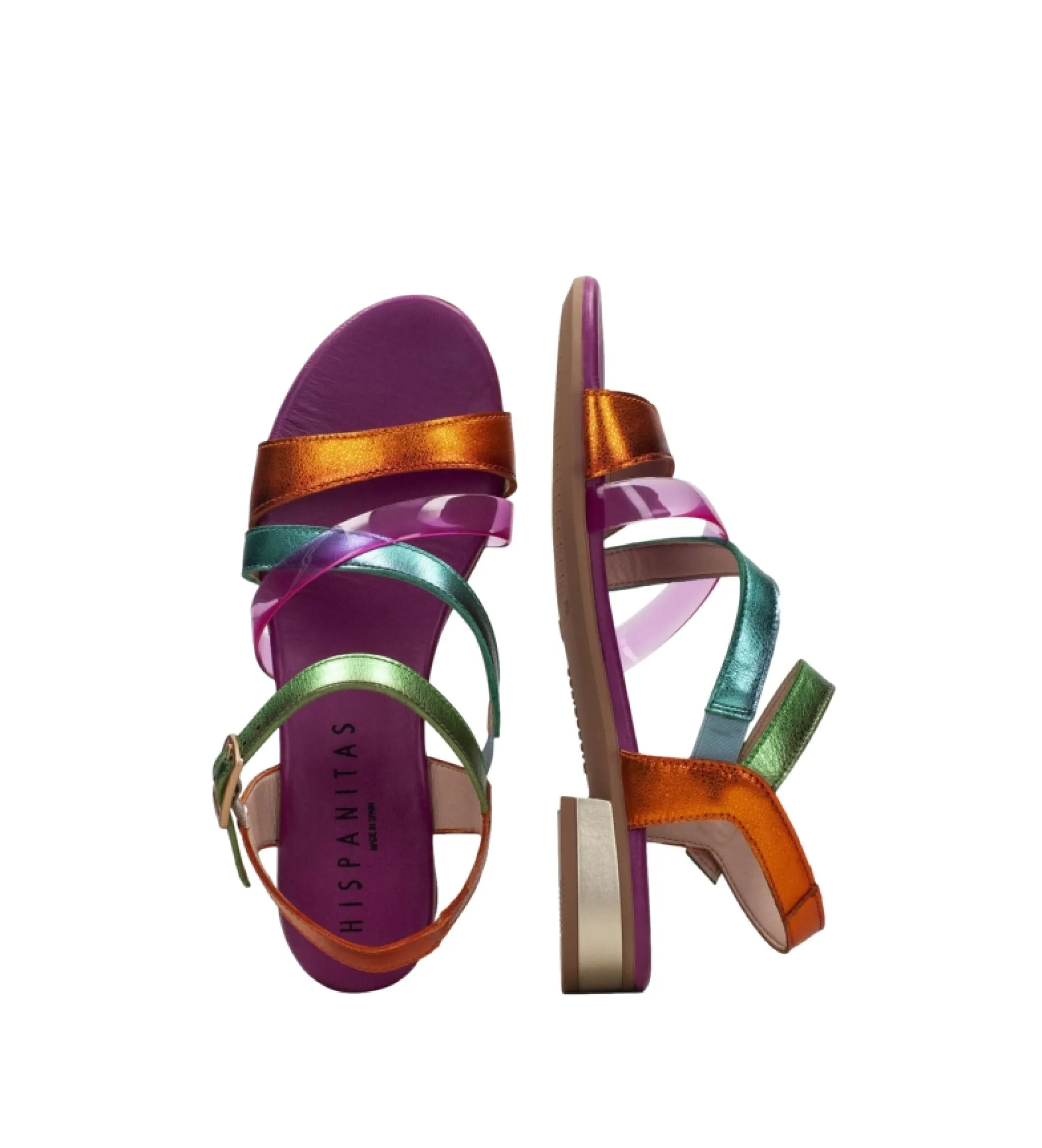 Sandalias de piel Lena multicolor