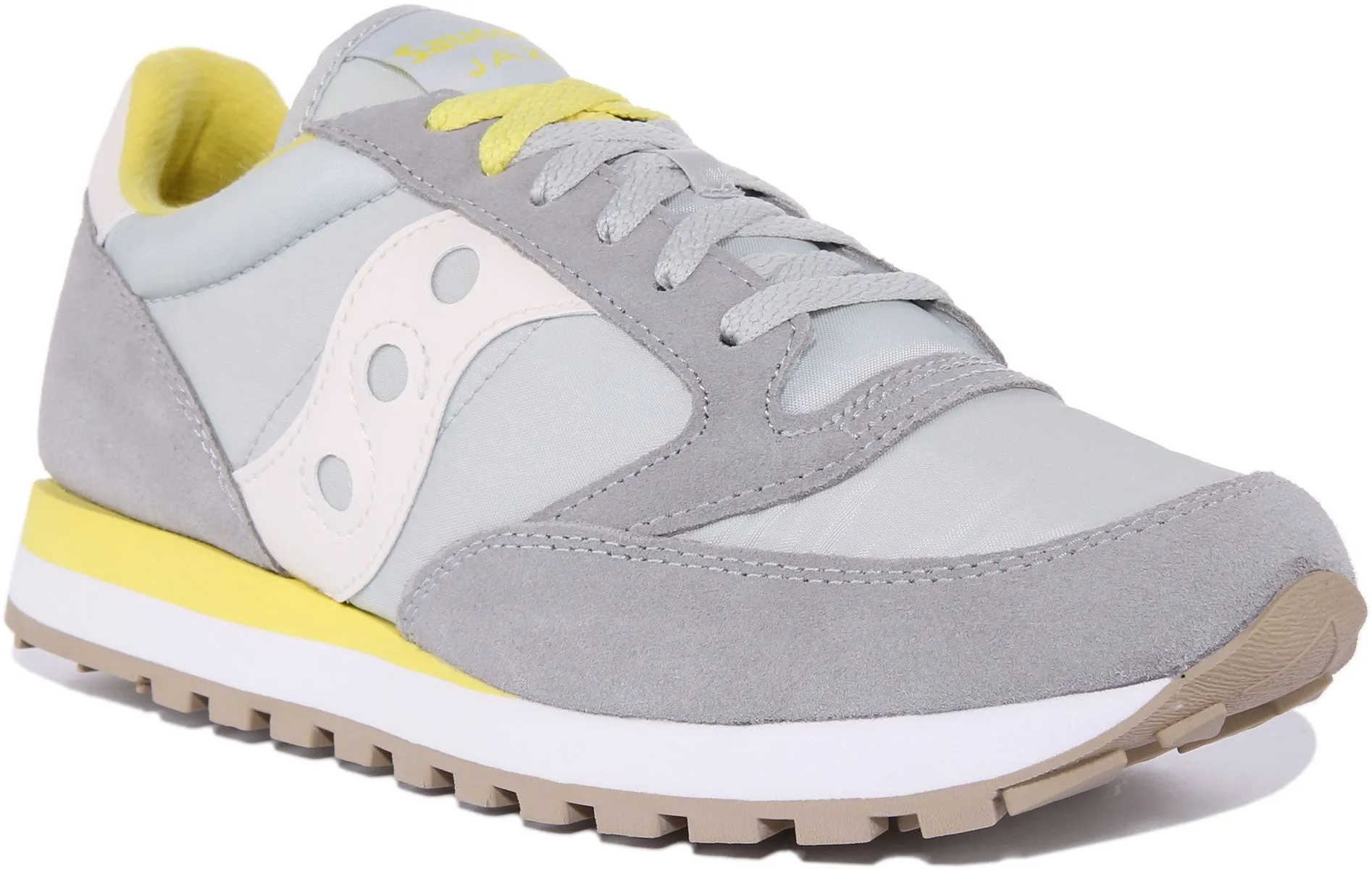 Saucony Jazz Original Zapatillas de ante de nailon con cordones para hombre en gris