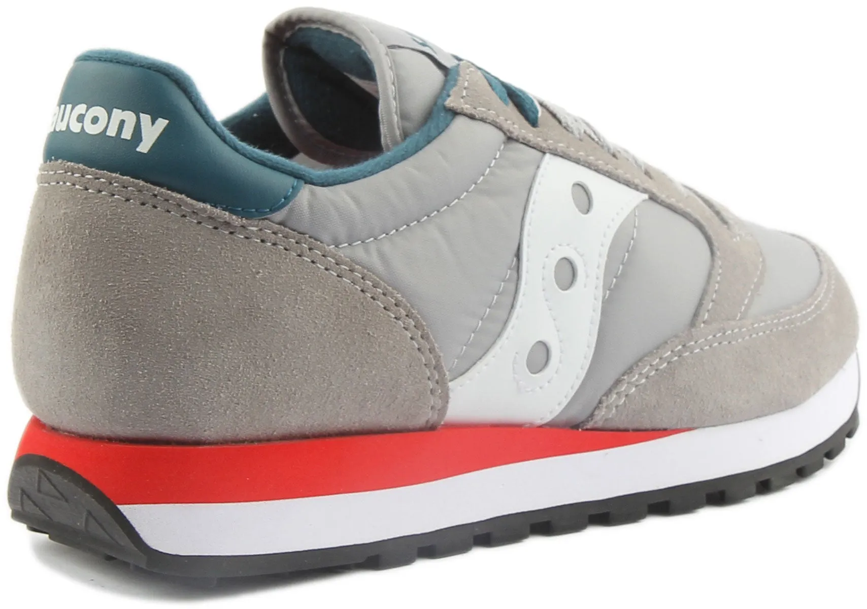 Saucony Jazz Original Zapatillas de ante de nailon con cordones para hombre en gris