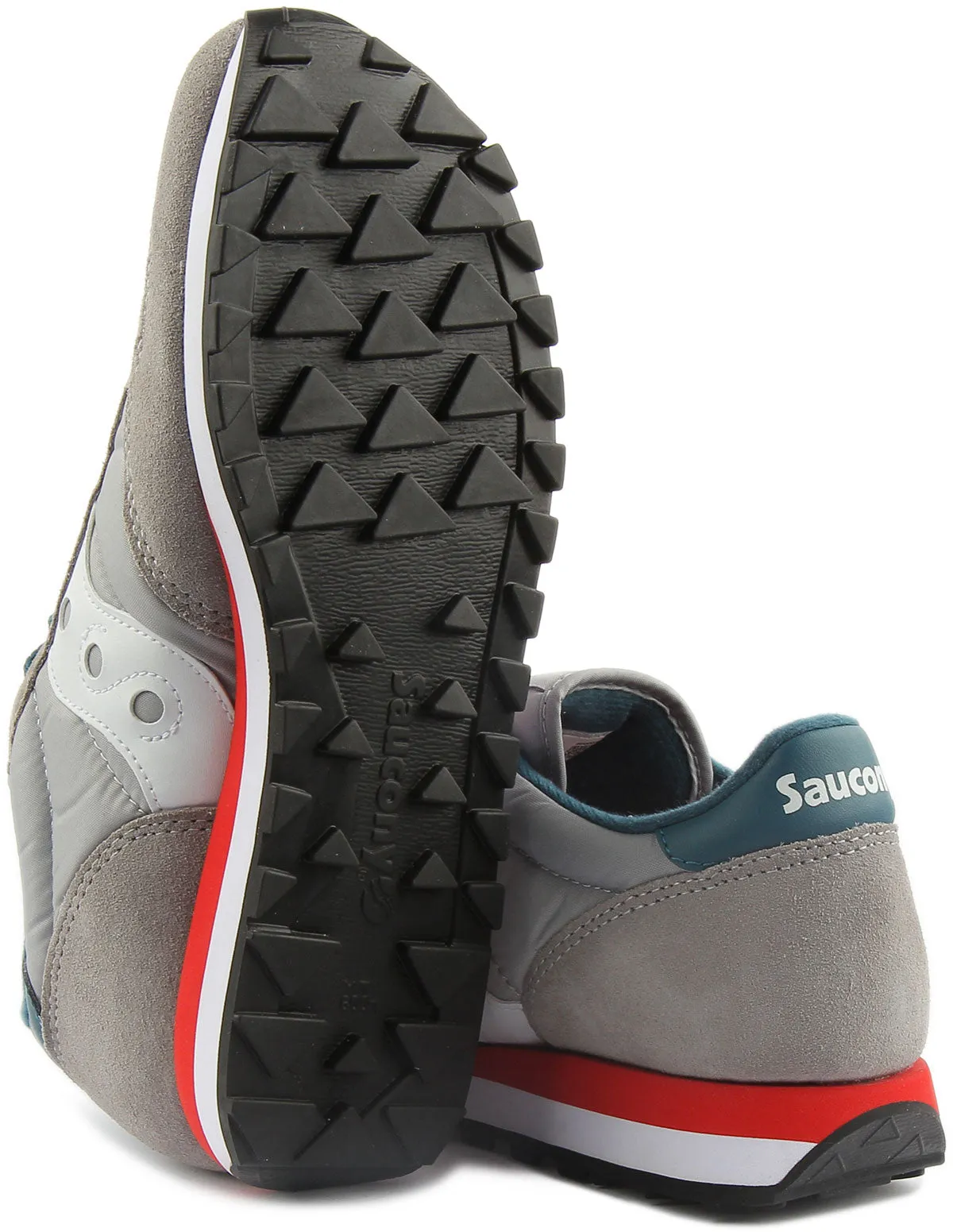 Saucony Jazz Original Zapatillas de ante de nailon con cordones para hombre en gris