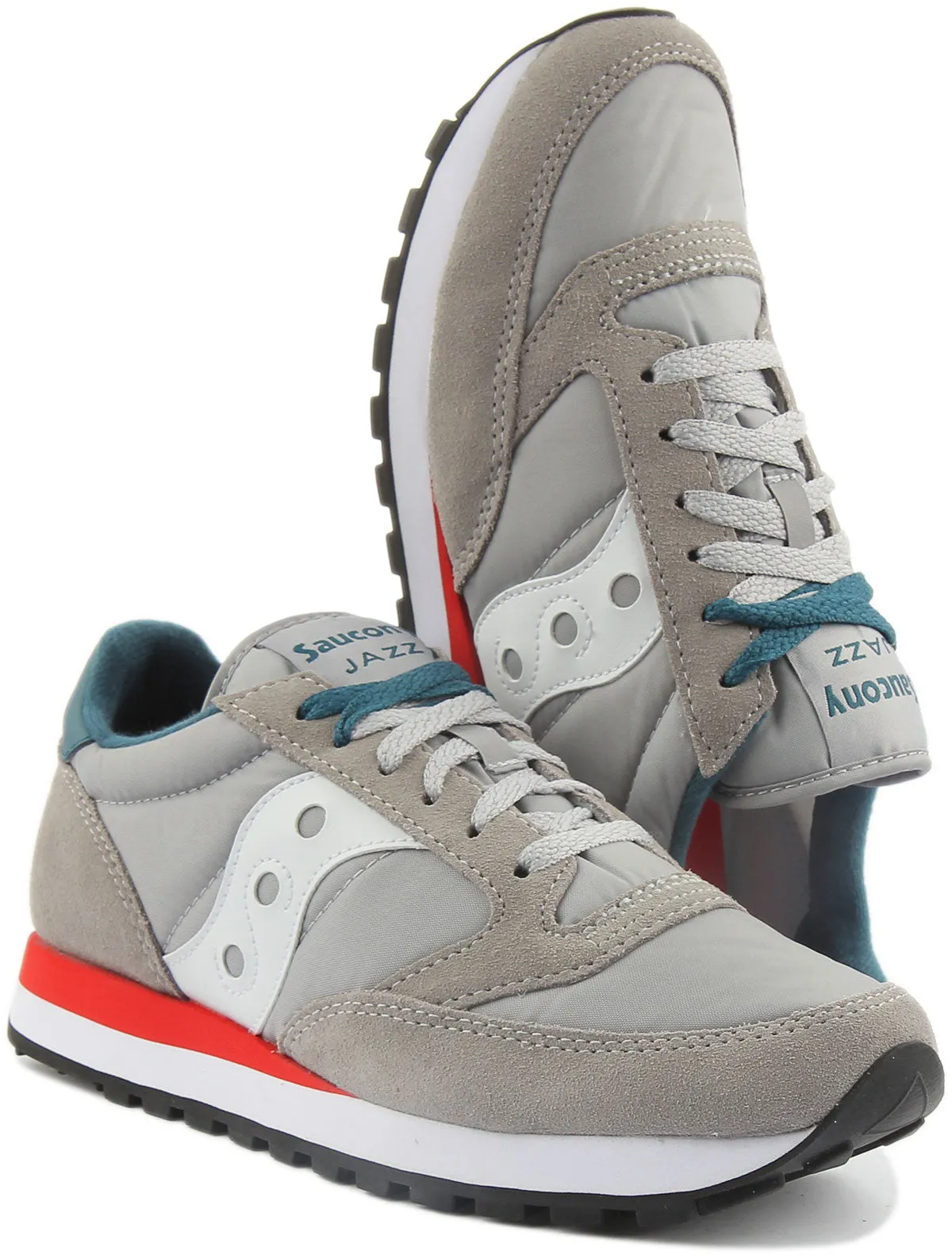 Saucony Jazz Original Zapatillas de ante de nailon con cordones para hombre en gris