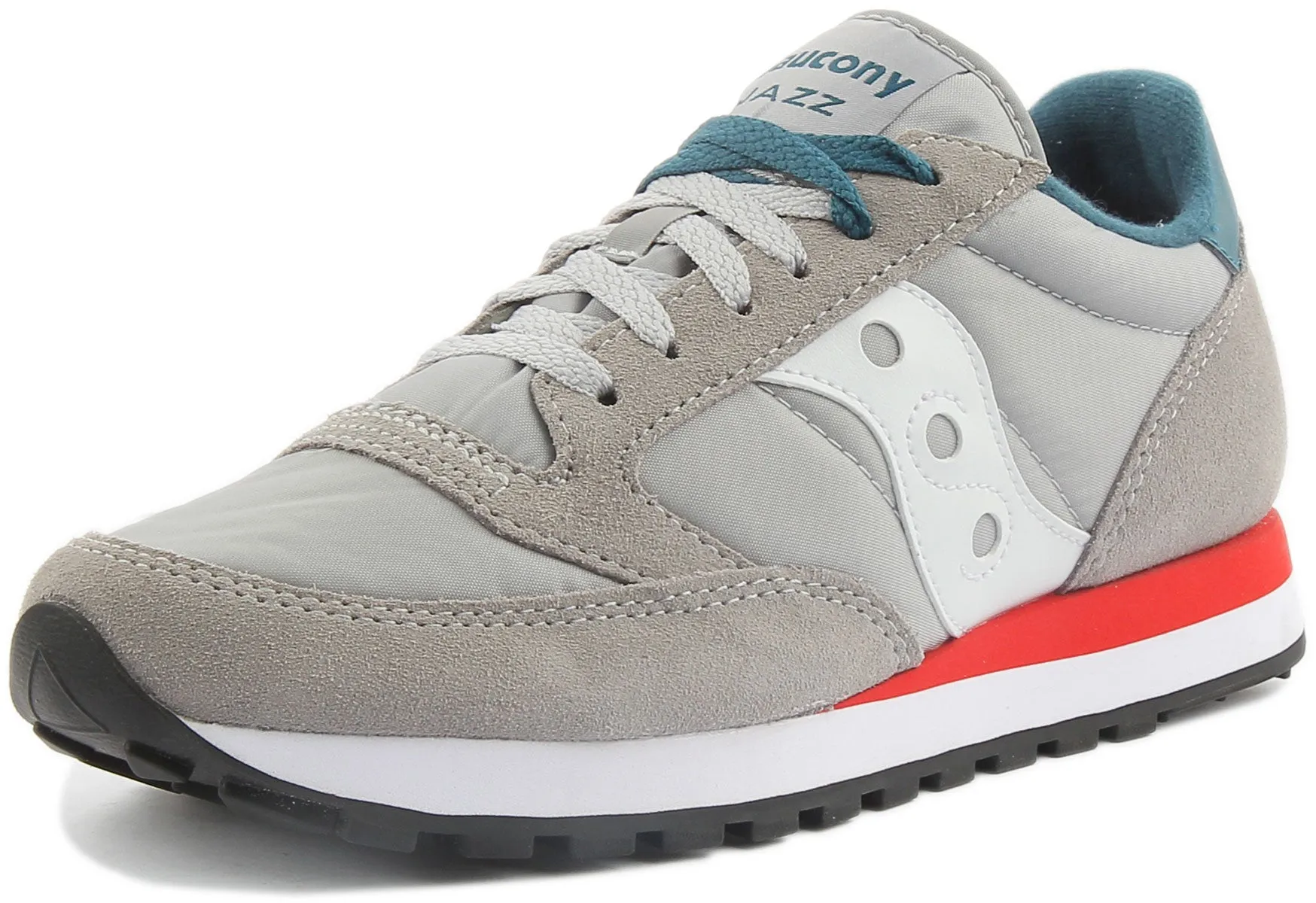 Saucony Jazz Original Zapatillas de ante de nailon con cordones para hombre en gris