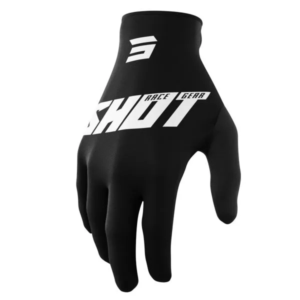 SHOT Raw Burst Black Gloves 