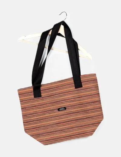 SKUNKFUNK  SKFK BOLSO MARRóN RAYAS