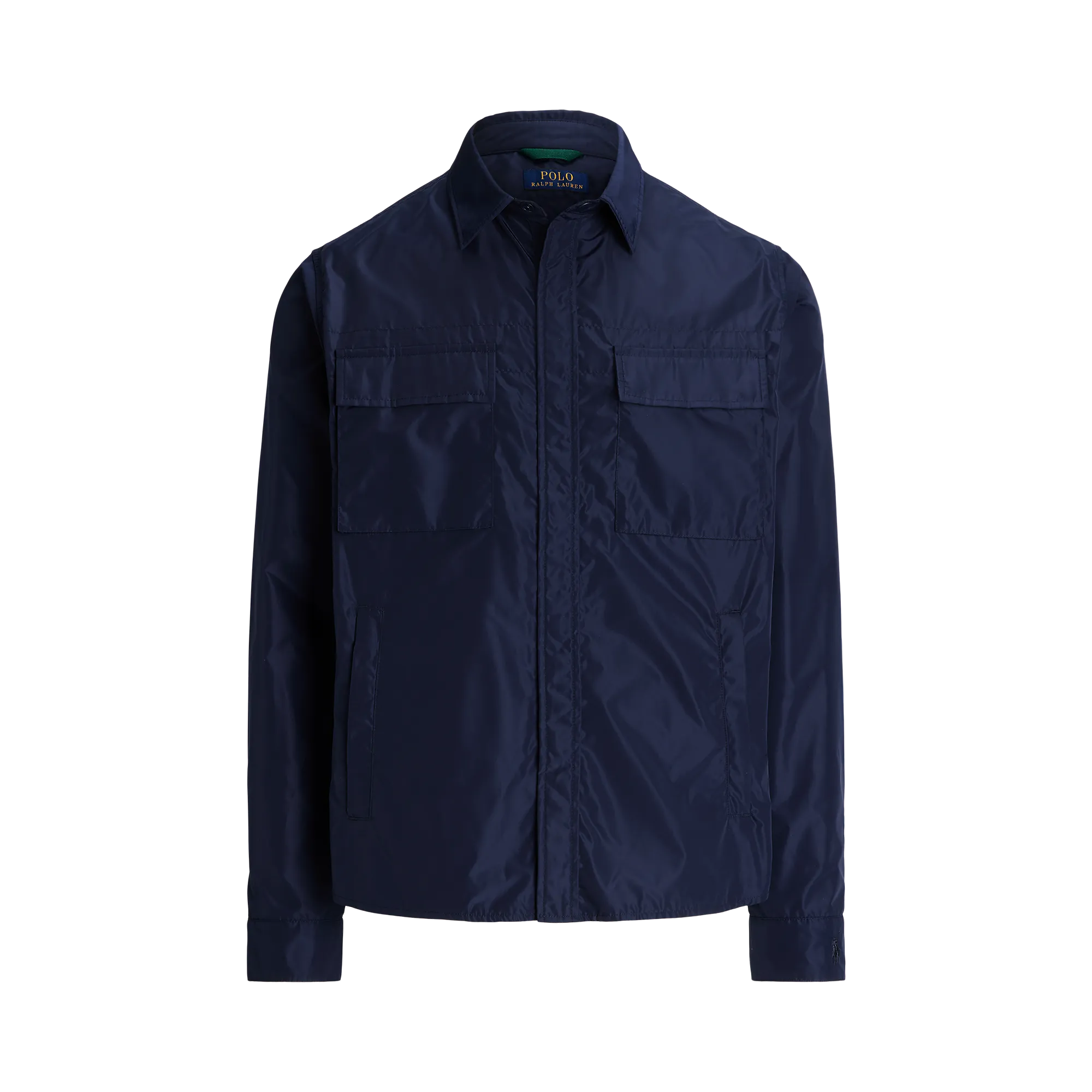 Sobrecamisa recta con cuello clásico en azul