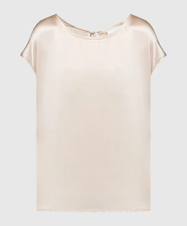 Solotre Beige silk blouse