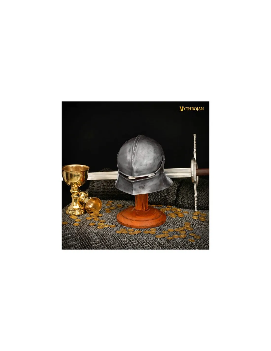 Soporte para exhibición de cascos en madera (38 cm.)