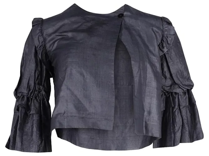 Stella Mc Cartney Chaqueta corta Stella McCartney en seda gris 
