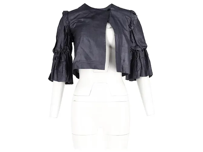 Stella Mc Cartney Chaqueta corta Stella McCartney en seda gris 