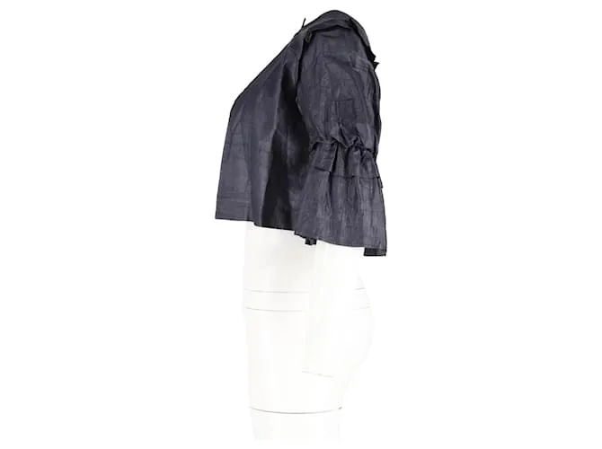 Stella Mc Cartney Chaqueta corta Stella McCartney en seda gris 