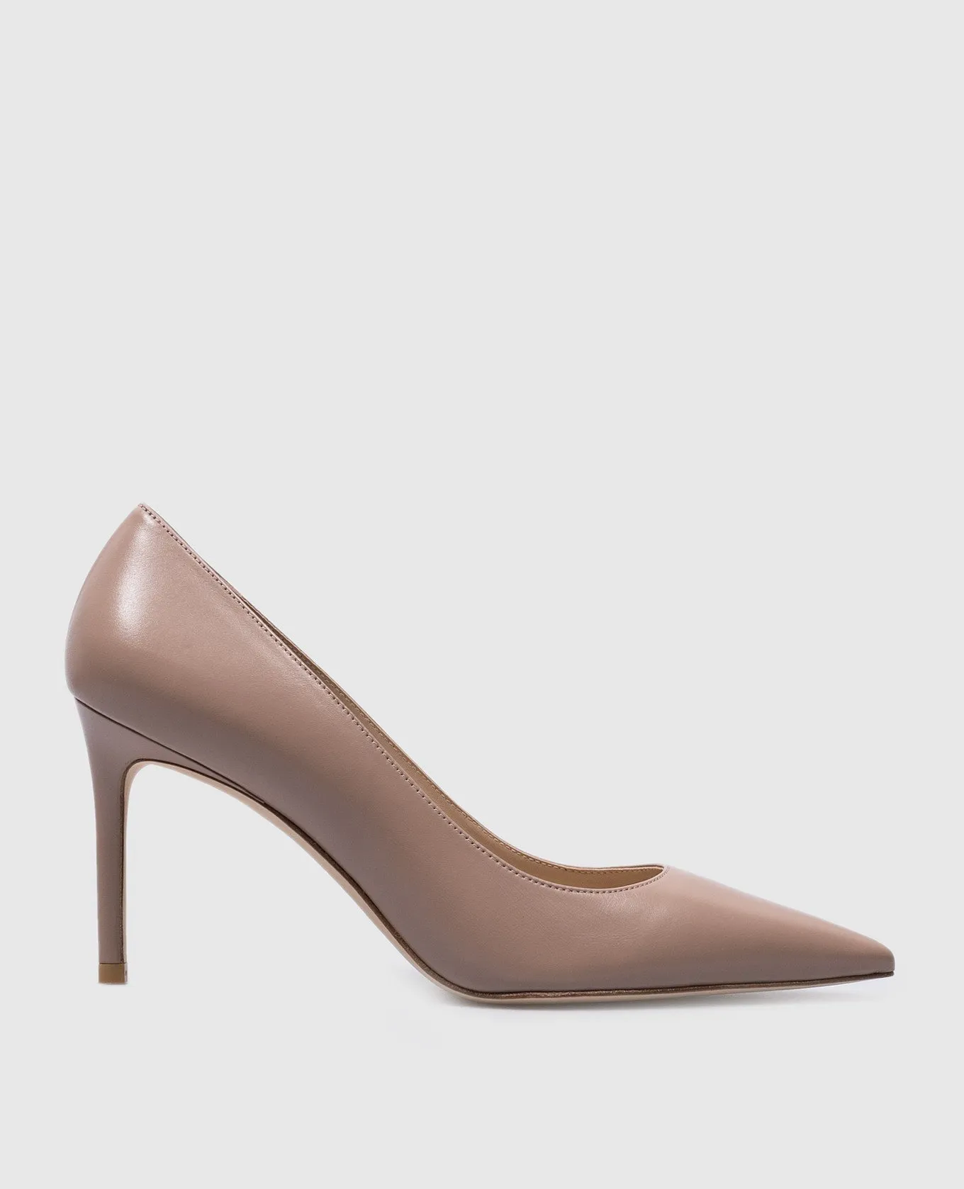 Stuart Weitzman Stuart 95 Pump beige leather pumps