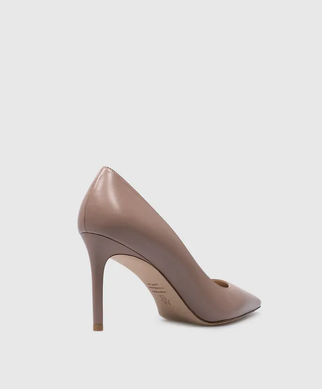Stuart Weitzman Stuart 95 Pump beige leather pumps
