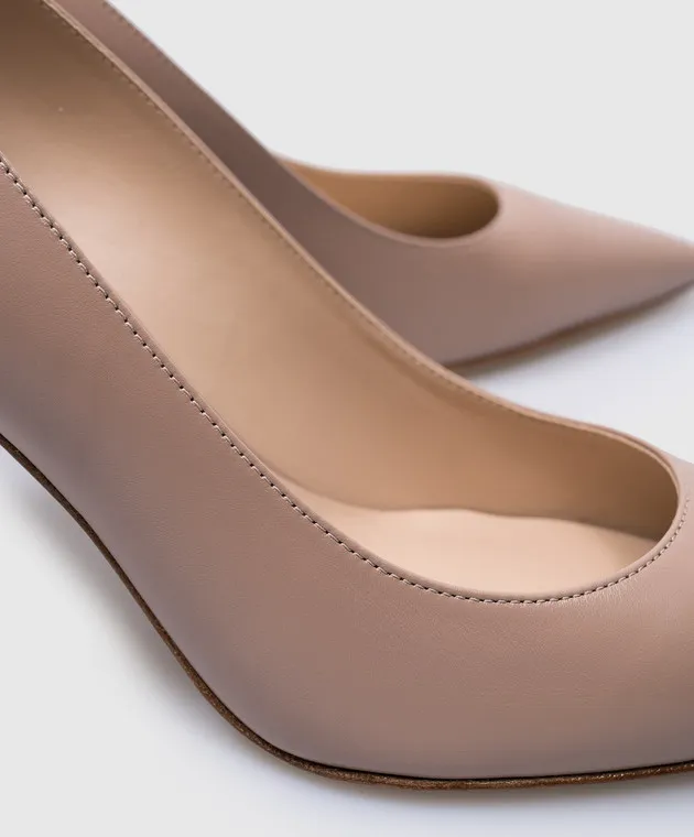 Stuart Weitzman Stuart 95 Pump beige leather pumps