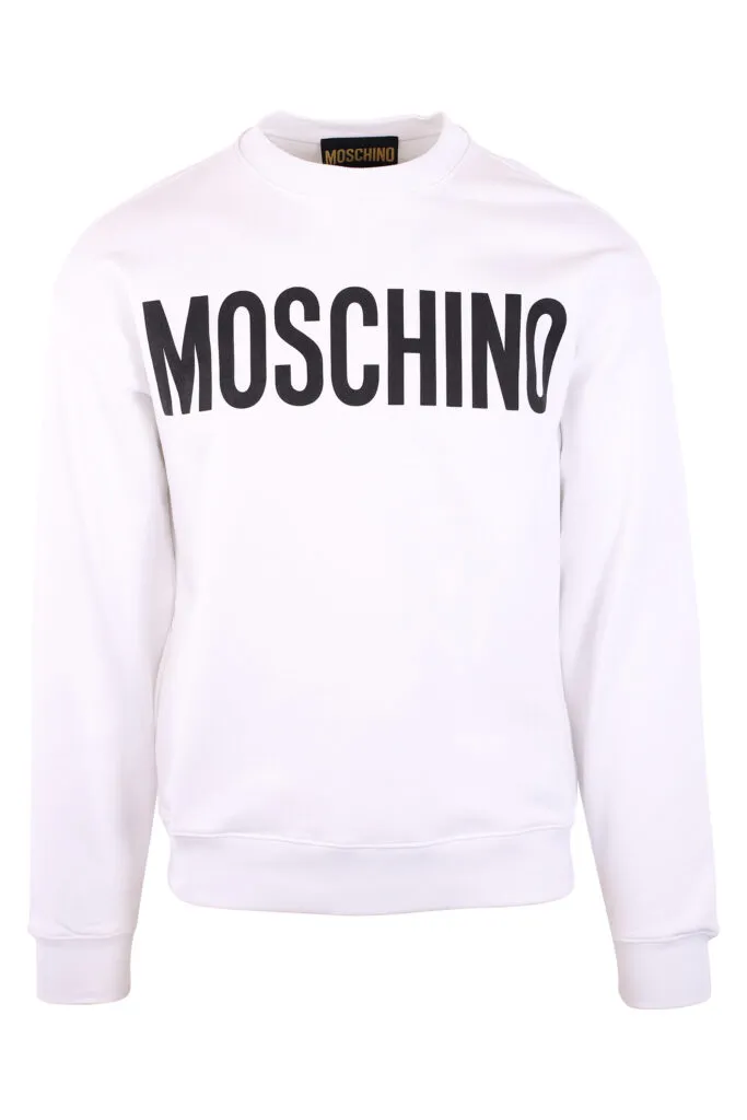 Sudadera blanca con logo grande 
