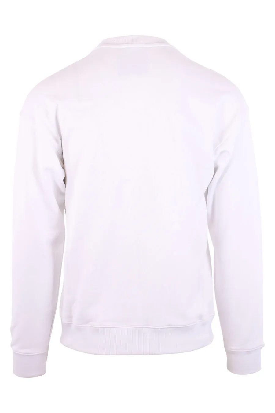 Sudadera blanca con logo grande 