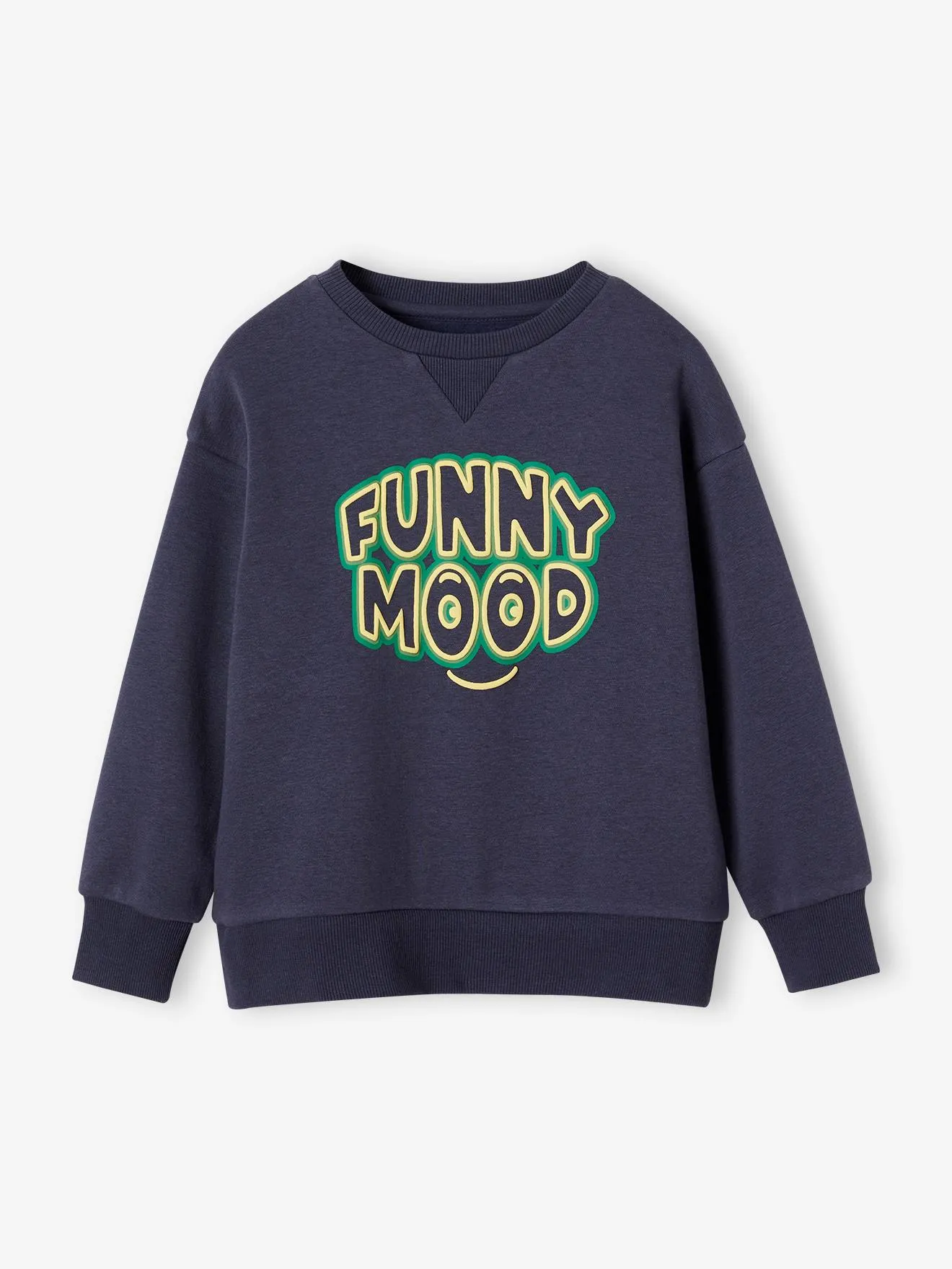 Sudadera con mensaje de tinta en relieve para niño