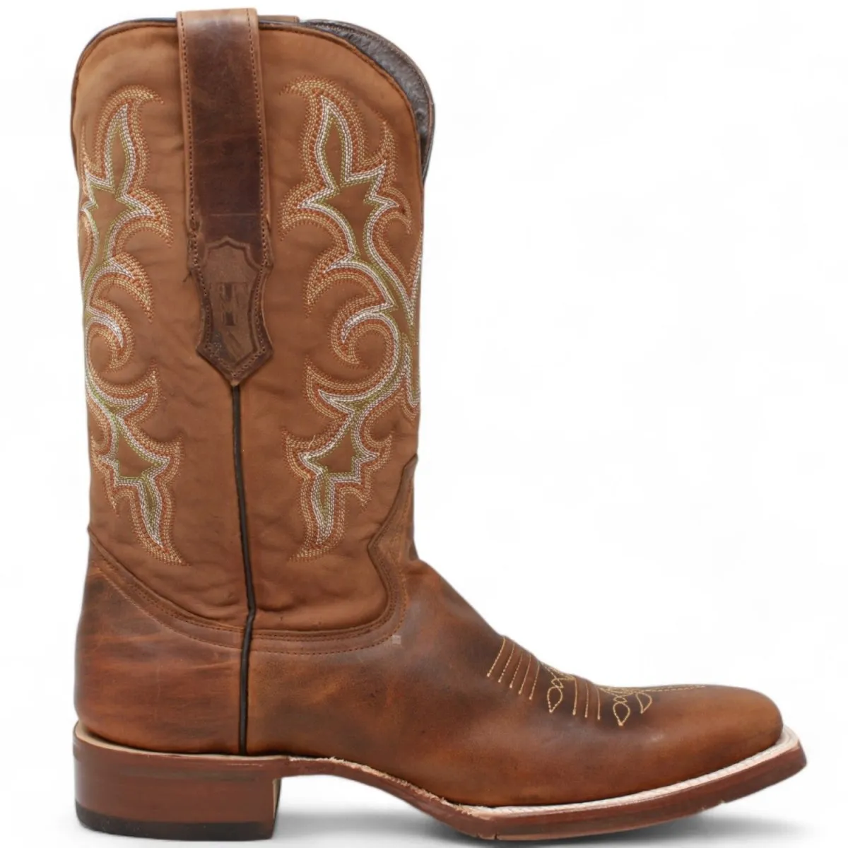 Tanner Mark Men's Square Toe Leather Boots Alamo Honey TM207045