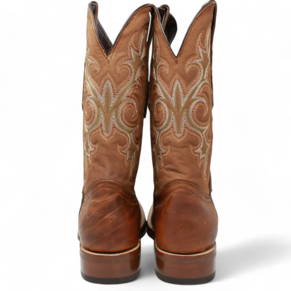 Tanner Mark Men's Square Toe Leather Boots Alamo Honey TM207045