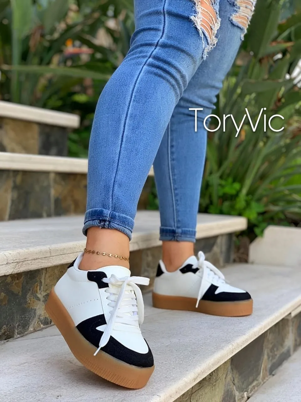 Tenis de mujer – Lucca blanco negro