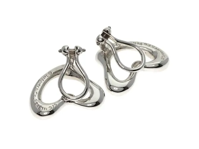 Tiffany & Co Pendientes de clip en forma de corazón de plata Tiffany 