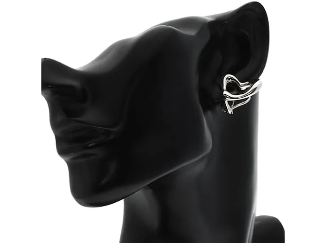 Tiffany & Co Pendientes de clip en forma de corazón de plata Tiffany 