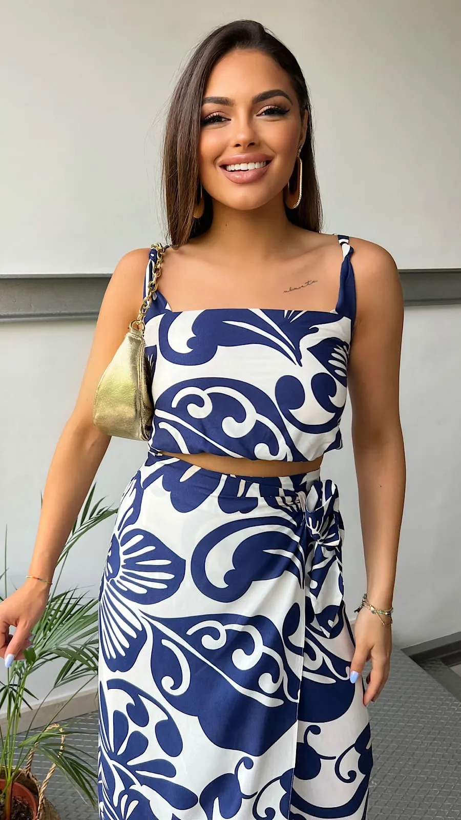 Top Print Blue (Se Vende En Conjunto)