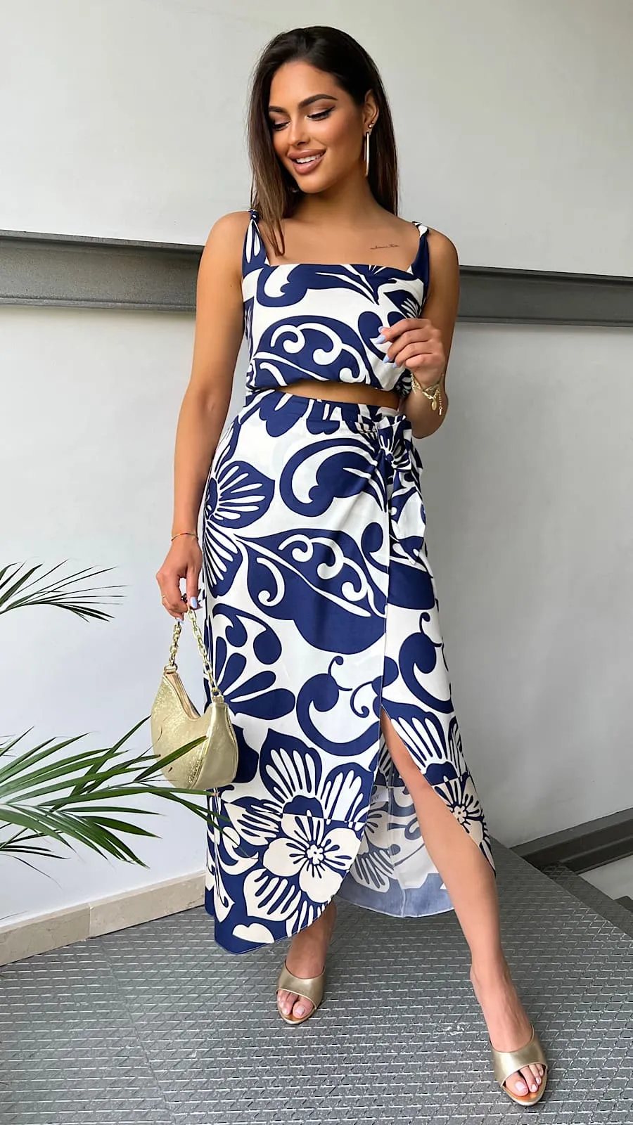 Top Print Blue (Se Vende En Conjunto)
