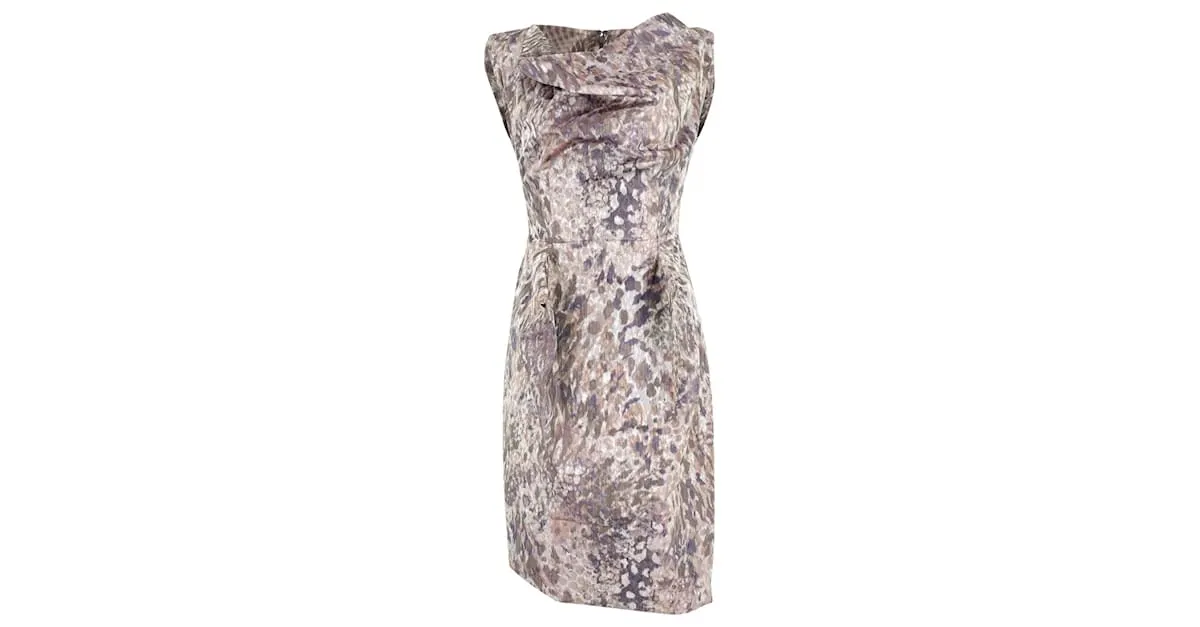 Vestido midi con dobladillo asimétrico estampado de Vivienne Westwood en poliéster multicolor 