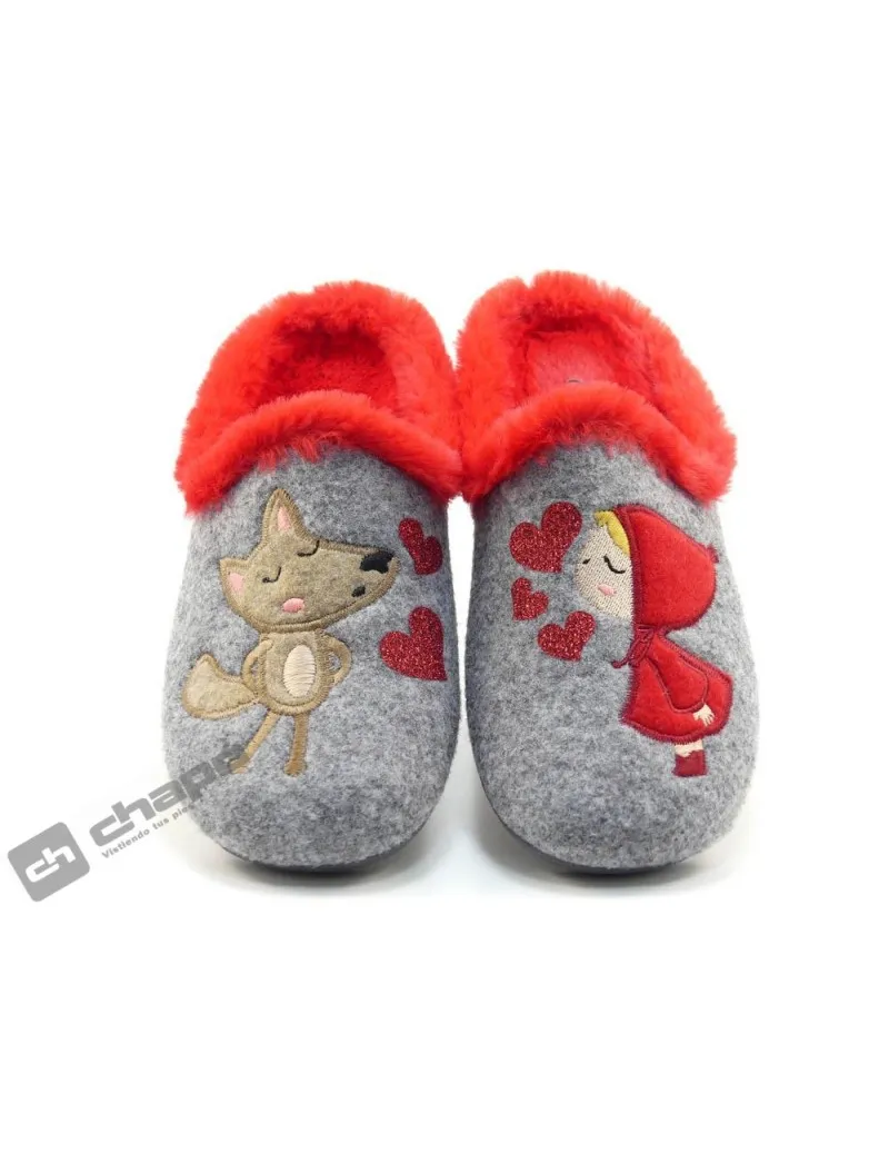 Zapatilla De Casa Gris GarzÓn Zapatillas 5002.279