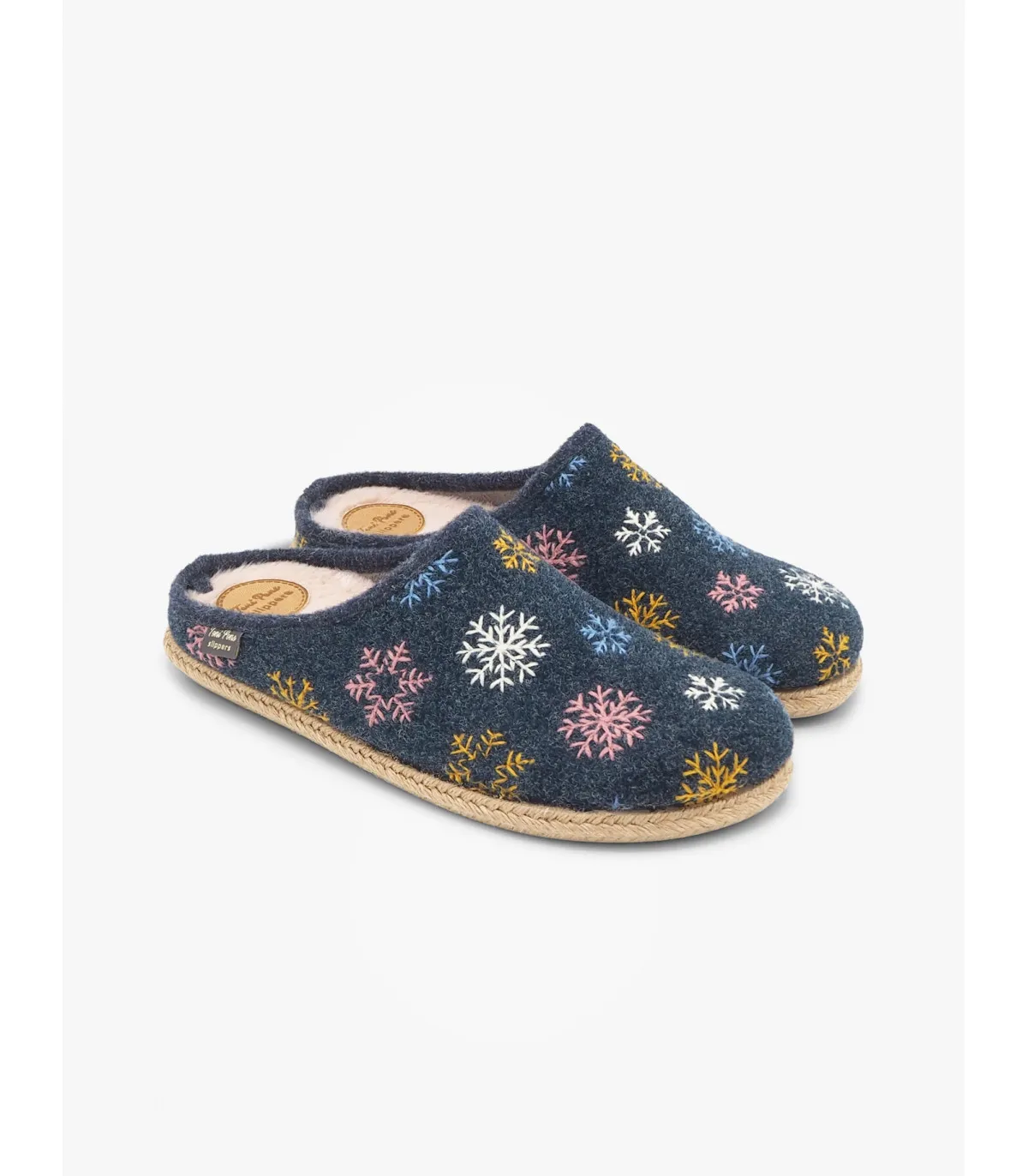 Zapatilla fieltro azul
